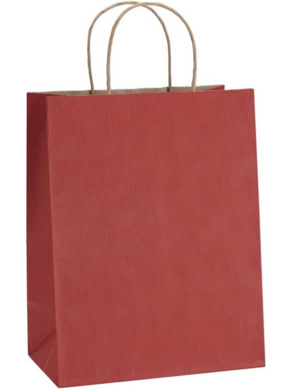 Bulk Medium Red Gift Bags with Handles - 100 Pack, 8x4.25x10.5 Inches, Perfect